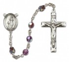 St. Genesius of Rome Sterling Silver Heirloom Rosary Squared Crucifix