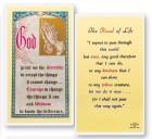 The Road of Life Serenity Laminated Prayer Card