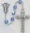 December Birthstone Rosary (Zircon) - Silver Oxidized