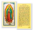 A Nuestra Senora De Guadalupe Laminated Spanish Prayer Card