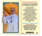 Pope Francis Laminated Spanish Prayer Card