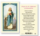 St. Catherine of Alexandria Laminated Prayer Card