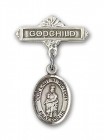 Baby Badge with Our Lady of Victory Charm and Godchild Badge Pin