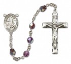 St. Catherine of Bologna Sterling Silver Heirloom Rosary Squared Crucifix