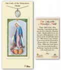 Miraculous Medal in Pewter with Prayer Card