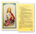 Learning Christ Sacred Heart of Jesus Laminated Prayer Card