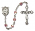 St. Julia Billiart Sterling Silver Heirloom Rosary Fancy Crucifix