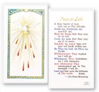 Prayer For Light Holy Spirit Laminated Prayer Card