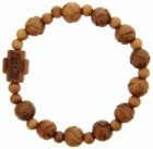 Jujube Wood Carved Rosary Bracelet - 10mm