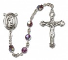 St. Drogo Sterling Silver Heirloom Rosary Fancy Crucifix