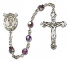 Our Lady of Nations Sterling Silver Heirloom Rosary Fancy Crucifix