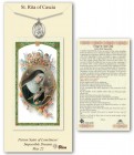 St. Rita of Cascia Medal in Pewter with Prayer Card