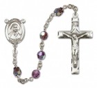St. Louise de Marillac Sterling Silver Heirloom Rosary Squared Crucifix