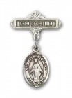 Baby Badge with Our Lady of Lebanon Charm and Godchild Badge Pin