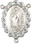Our Lady of Guadalupe Sterling Silver Rosary Centerpiece
