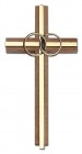 Marriage Cross with Eternity Rings in Walnut 6“