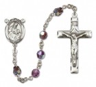St. Ambrose Sterling Silver Heirloom Rosary Squared Crucifix