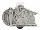 Our Lady of the Highway and St. Christopher Visor Clip, Pewter - 2 1/2“W