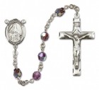 St. Veronica Sterling Silver Heirloom Rosary Squared Crucifix