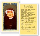 Prayer To St. Maria Faustina Laminated Prayer Card