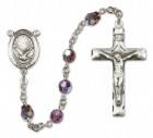 Holy Spirit Sterling Silver Heirloom Rosary Squared Crucifix