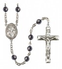 Men's St. Bernard of Clairvaux Silver Plated Rosary