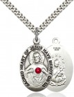 Classic Oval Scapular Pendant with Birthstone Options