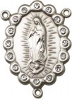 Our Lady of Guadalupe Sterling Silver Rosary Centerpiece