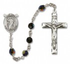 Divine Mercy Sterling Silver Heirloom Rosary Squared Crucifix