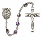 St. Catherine Laboure Sterling Silver Heirloom Rosary Squared Crucifix