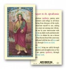 St. Apollonia Laminated Prayer Card