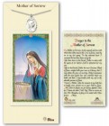 Sorrowful Mother Medal in Pewter with Prayer Card