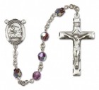 St. Joshua Sterling Silver Heirloom Rosary Squared Crucifix