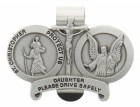 St. Christopher &amp; Guardian Angel Protect My Daughter Visor Clip