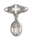 Pin Badge with St. Stanislaus Charm and Badge Pin with Cross