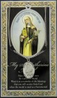 St. Catherine of Siena Medal in Pewter with Bi-Fold Prayer Card