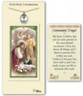 First Holy Communion Medal in Pewter with Prayer Card