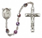 St. Dymphna Sterling Silver Heirloom Rosary Squared Crucifix