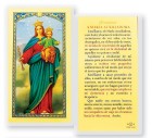 Ofrecimiento Maria Auxiliadora Laminated Spanish Prayer Card