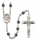 Men's St. Lidwina of Schiedam Silver Plated Rosary