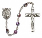 St. Germaine Cousin Sterling Silver Heirloom Rosary Squared Crucifix