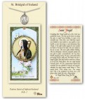 St. Brigid of Ireland Medal in Pewter with Prayer Card