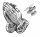 Praying Hands Lapel Pin Sterling Silver