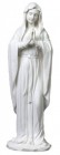 Praying Madonna Statue in White Resin - 11.75 inches