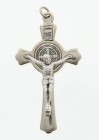 Silvertone St. Benedict Pectoral Crucifix 3“