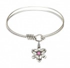 Smooth Bangle Bracelet with a Chastity Charm