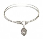 Smooth Bangle Bracelet with Our Lady of Consolation Charm
