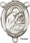 St. Aloysius Gonzaga Rosary Centerpiece Sterling Silver or Pewter