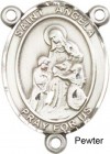 St. Angela Merci Rosary Centerpiece Sterling Silver or Pewter