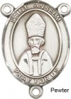 St. Anselm of Canterbury Rosary Centerpiece Sterling Silver or Pewter